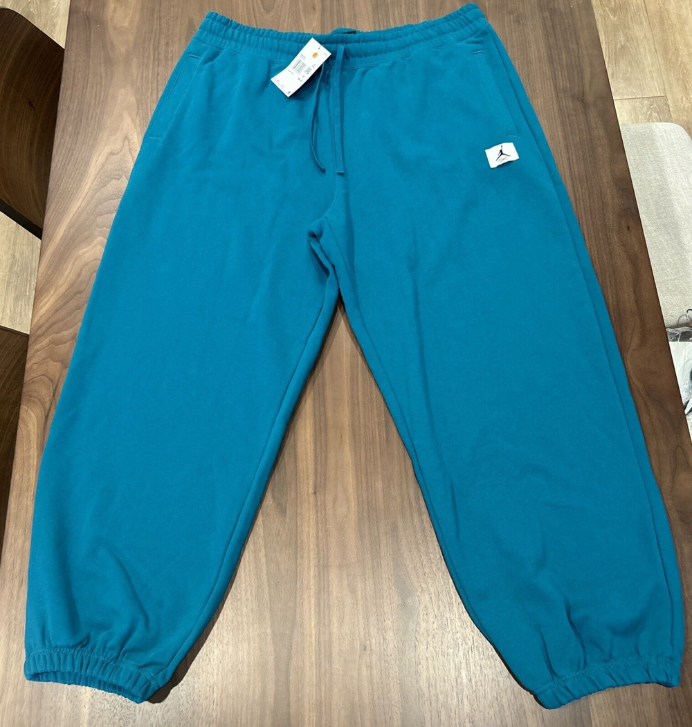 NEW Jordan Flight Women's Size XXL 2XL Fleece Sweatpants Green Teal DQ4607-367